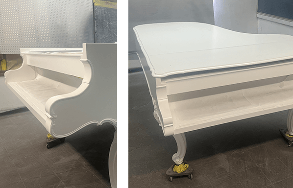 White Grand Piano, Restoration in progress